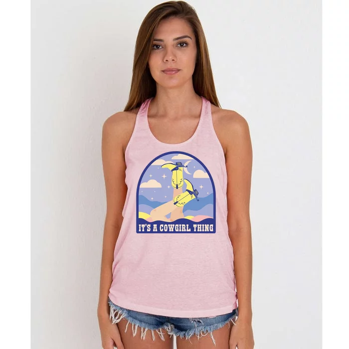 It's A Cowgirl Thing Cute Women's Knotted Racerback Tank