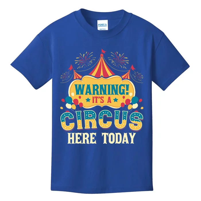 ItS A Circus Here Today Circus Birthday Kids T-Shirt