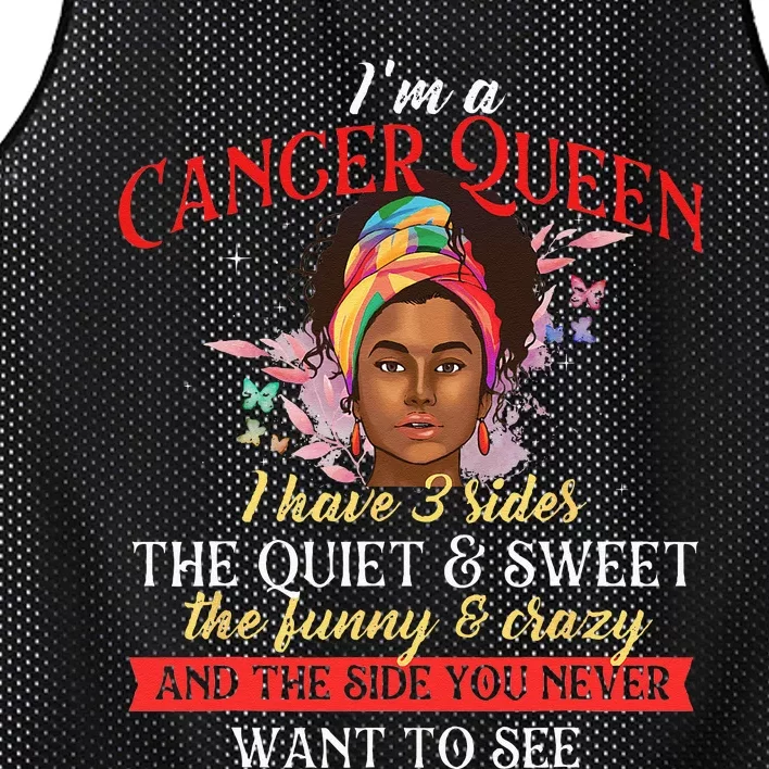 Im A Cancer Queen Horoscope Zodiac Sign Astrology Mesh Reversible Basketball Jersey Tank