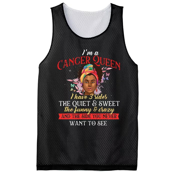 Im A Cancer Queen Horoscope Zodiac Sign Astrology Mesh Reversible Basketball Jersey Tank