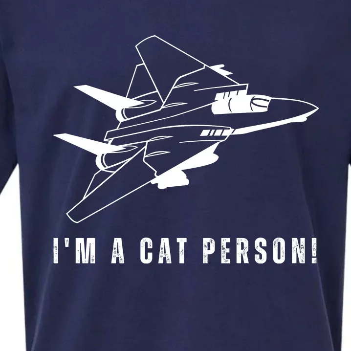 Im A Cat Person F14 Tomcat Sueded Cloud Jersey T-Shirt