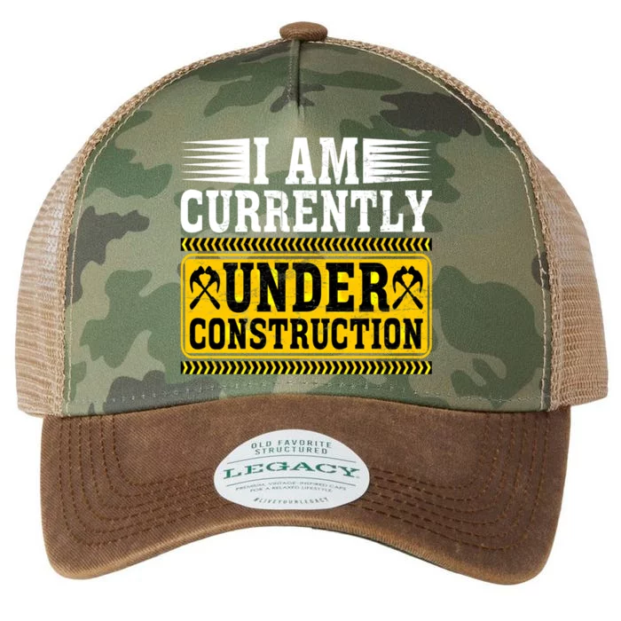 I Am Currently Under Construction Cool Gift Legacy Tie Dye Trucker Hat