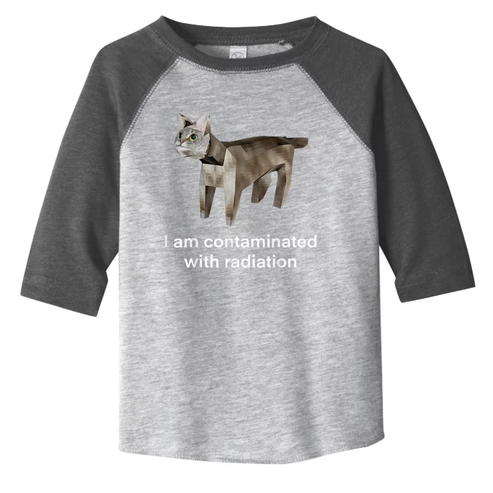 I Am Contaminated With Radiation Cat Funny Oddly Specific Toddler Fine Jersey T-Shirt