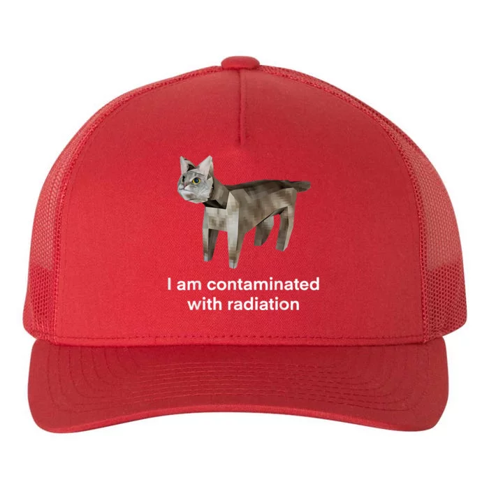 I Am Contaminated With Radiation Cat Funny Oddly Specific Yupoong Adult 5-Panel Trucker Hat