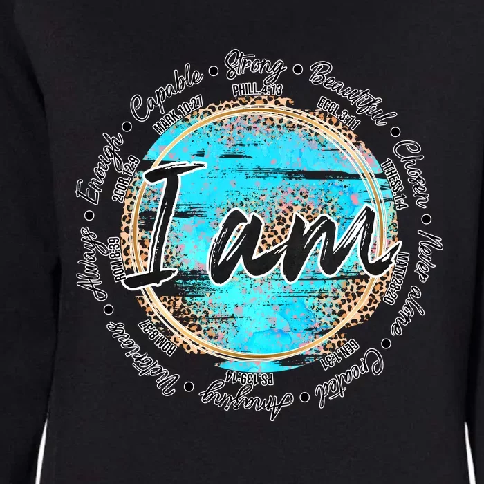 I Am Christian Bible Verses Womens California Wash Sweatshirt