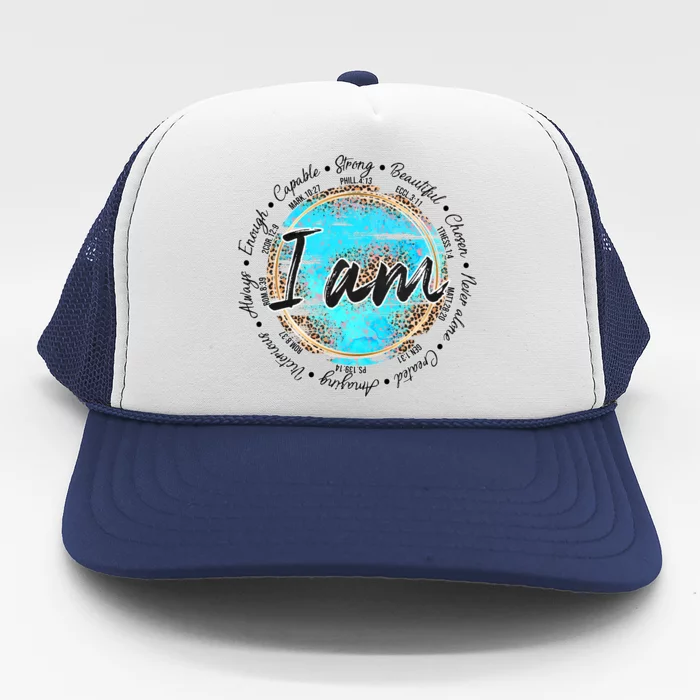 I Am Christian Bible Verses Trucker Hat