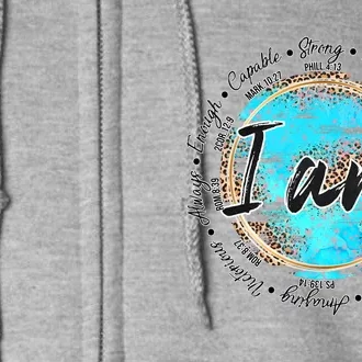 I Am Christian Bible Verses Full Zip Hoodie