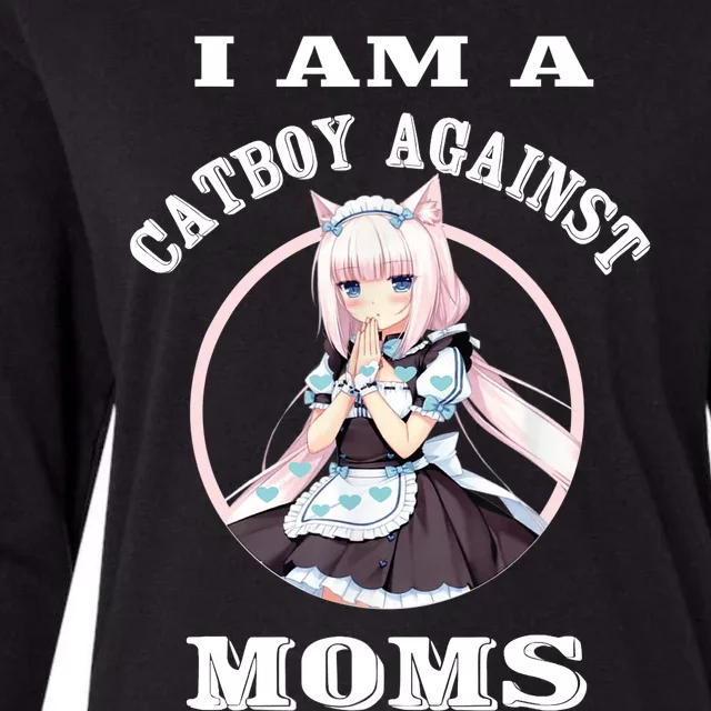 I'm A Cat Against Moms Funny Anime Otaku Japanese Womens Cotton Relaxed Long Sleeve T-Shirt