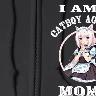 I'm A Cat Against Moms Funny Anime Otaku Japanese Full Zip Hoodie