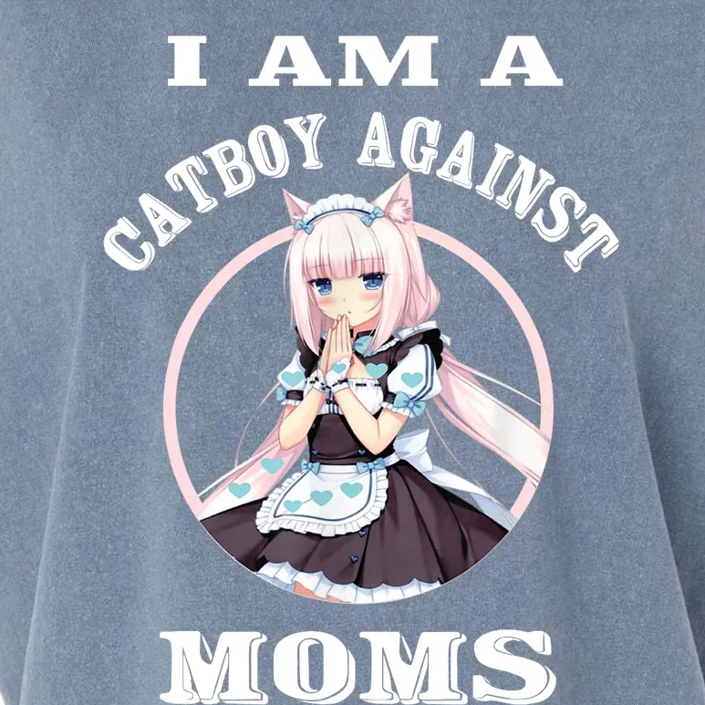 I'm A Cat Against Moms Funny Anime Otaku Japanese Garment-Dyed Women's Muscle Tee