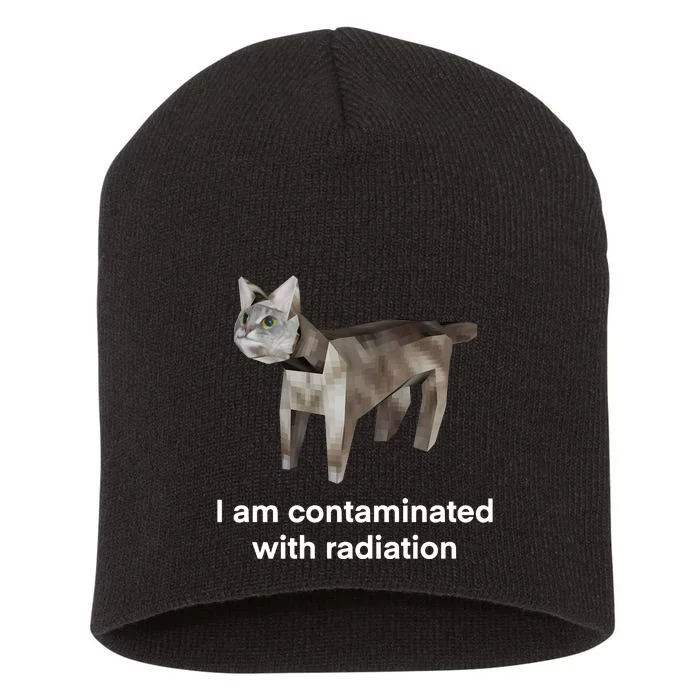 I Am Contaminated Funny Cat Meme Short Acrylic Beanie