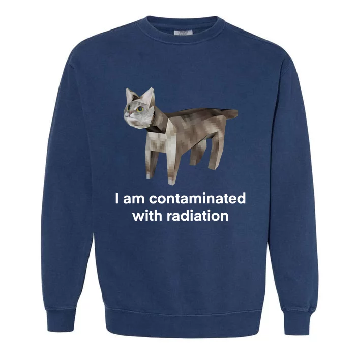 I Am Contaminated Funny Cat Meme Garment-Dyed Sweatshirt