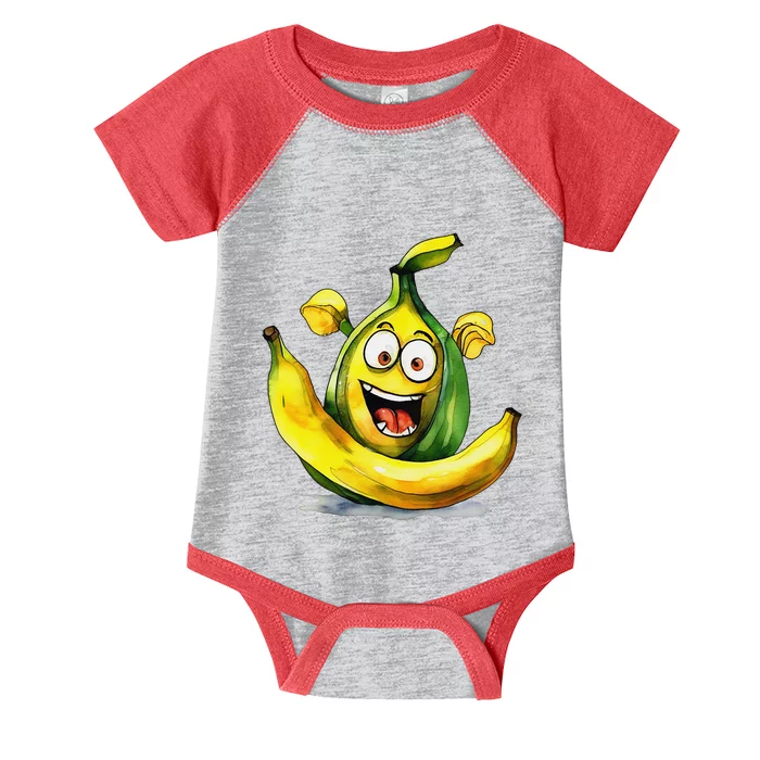 IM A Crazy Banana Costume Halloween Yellow Funny Infant Baby Jersey Bodysuit