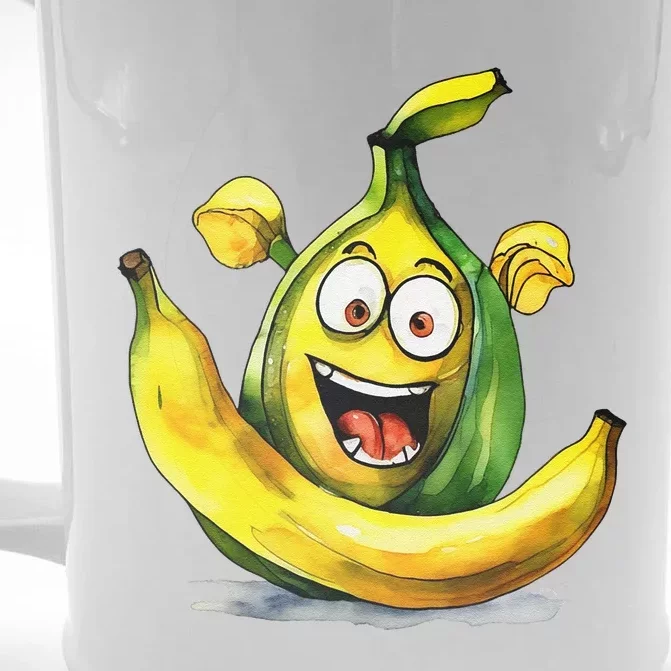 IM A Crazy Banana Costume Halloween Yellow Funny Front & Back Beer Stein