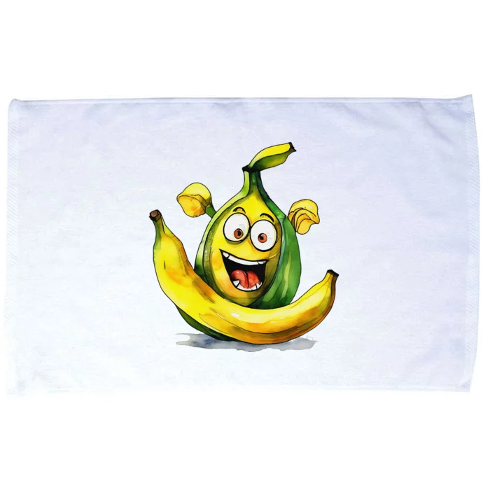 IM A Crazy Banana Costume Halloween Yellow Funny Microfiber Hand Towel