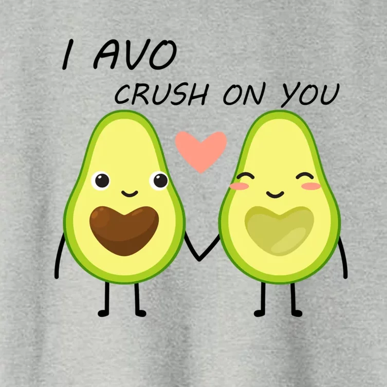 I Avo Crush On You Valentine And Love Adorable Avocado Funny Gift Women's Crop Top Tee