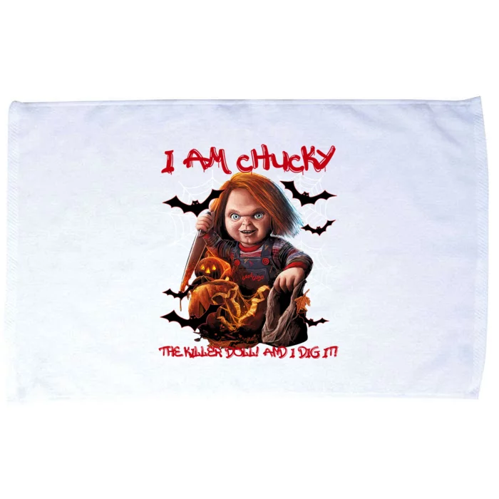 I Am Chucky The Killer Doll And I Dig It Vintage Chucky Halloween Microfiber Hand Towel