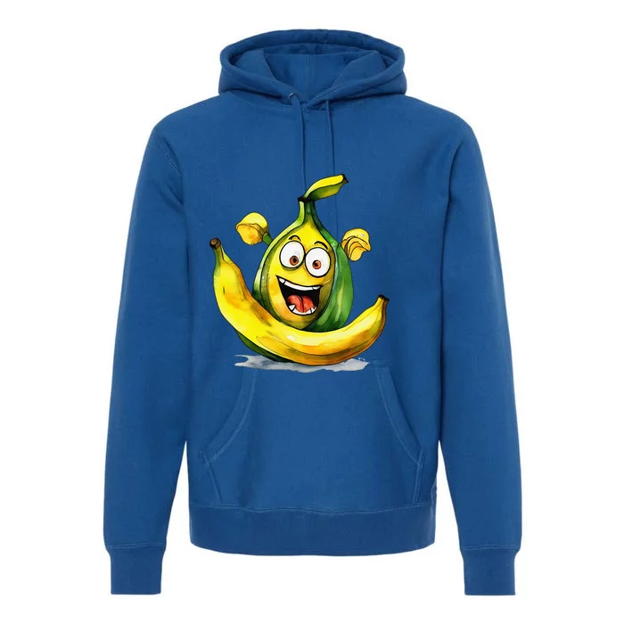 IM A Crazy Banana Costume Halloween Yellow Premium Hoodie