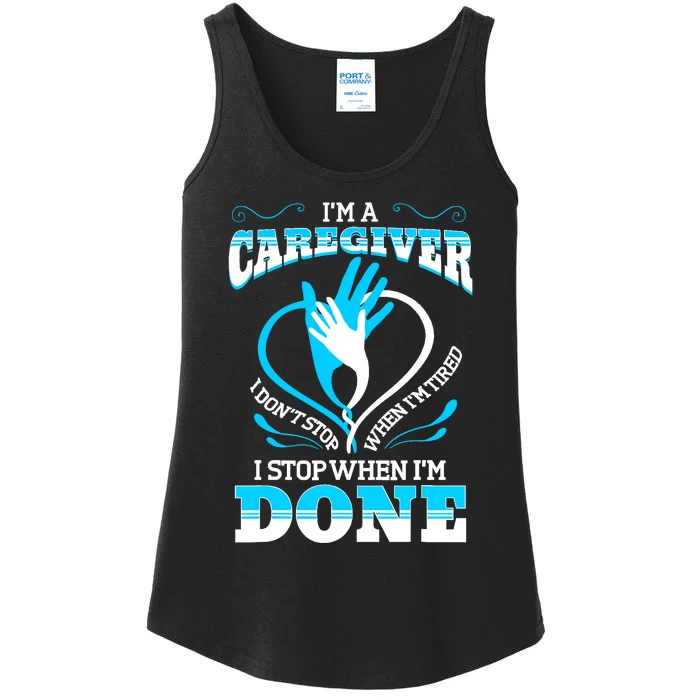 I'm A Caregiver Caregiving Nurse Carer Help Ladies Essential Tank