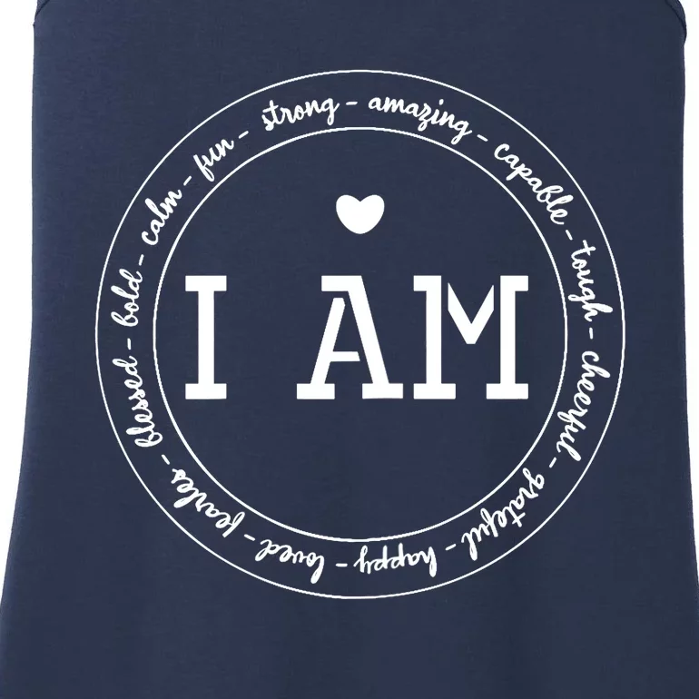 I Am Circle Design Wo Positive O Affirmations Ladies Essential Tank