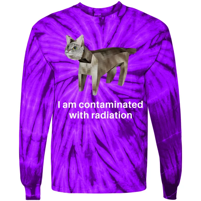 I Am Contaminated With Radiation Tie-Dye Long Sleeve Shirt