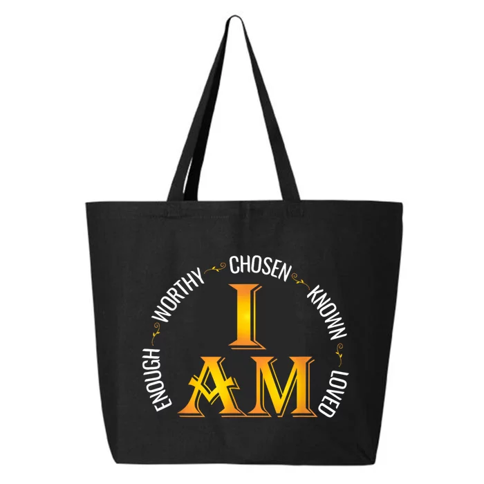 I Am Chosen Enough Worthy Known Loved Christian Religous 25L Jumbo Tote