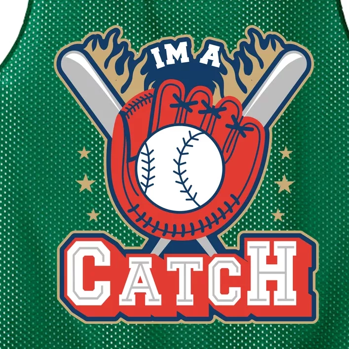 I'm A Catch Baseball Sport Mesh Reversible Basketball Jersey Tank