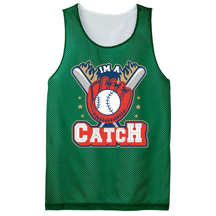 I'm A Catch Baseball Sport Mesh Reversible Basketball Jersey Tank