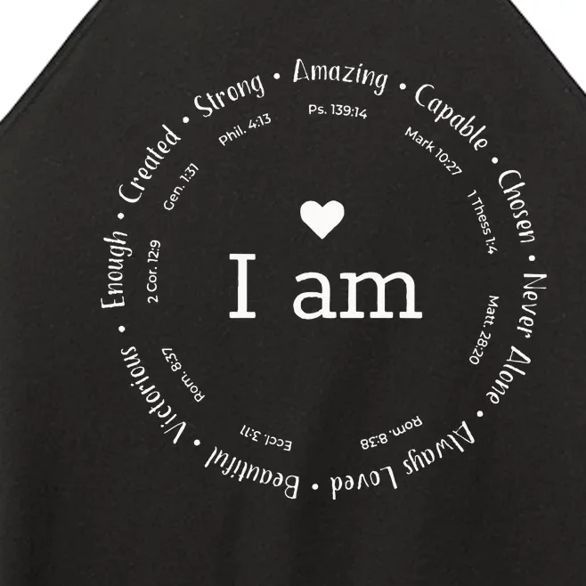 I am Circle Design Wo Positive O Affirmations Women’s Perfect Tri Rocker Tank