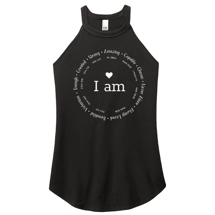 I am Circle Design Wo Positive O Affirmations Women’s Perfect Tri Rocker Tank