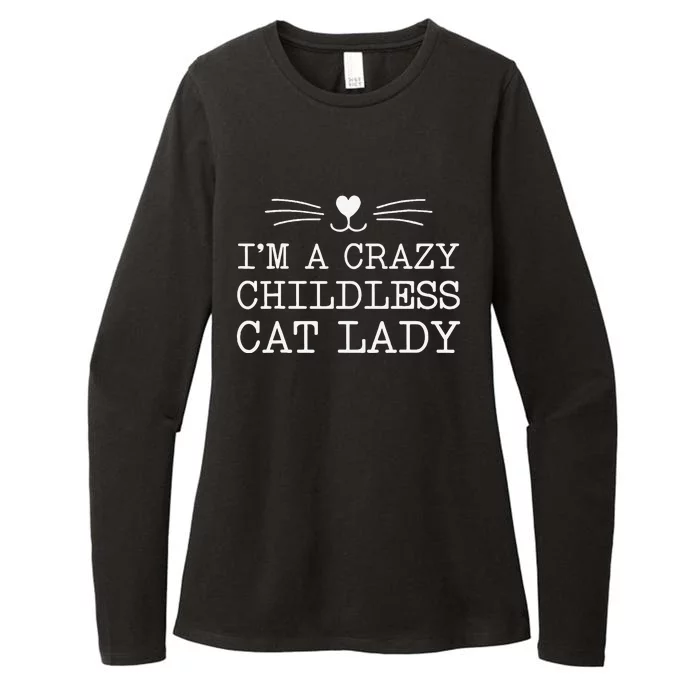 IM A Crazy Childless Cat Lady Funny 2024 Womens CVC Long Sleeve Shirt