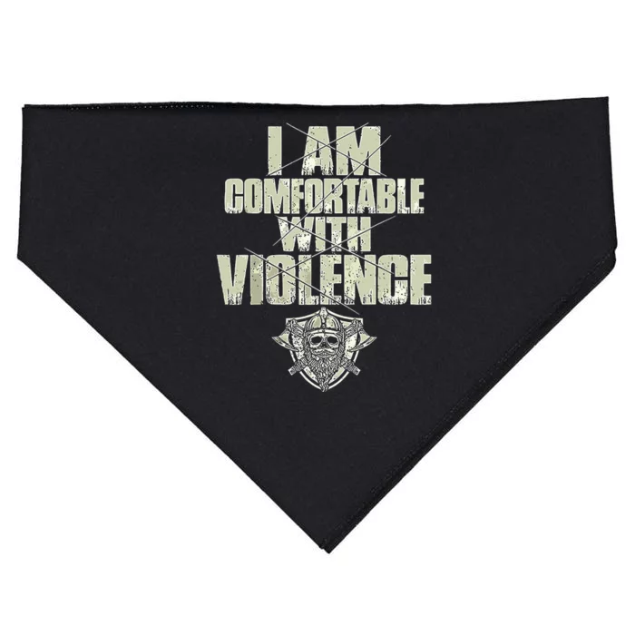 I Am Comfortable With Violence USA-Made Doggie Bandana