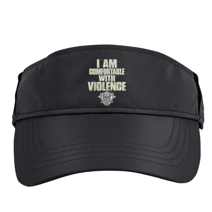 I Am Comfortable With Violence Adult Drive Performance Visor