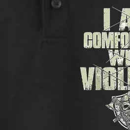 I Am Comfortable With Violence Dry Zone Grid Performance Polo