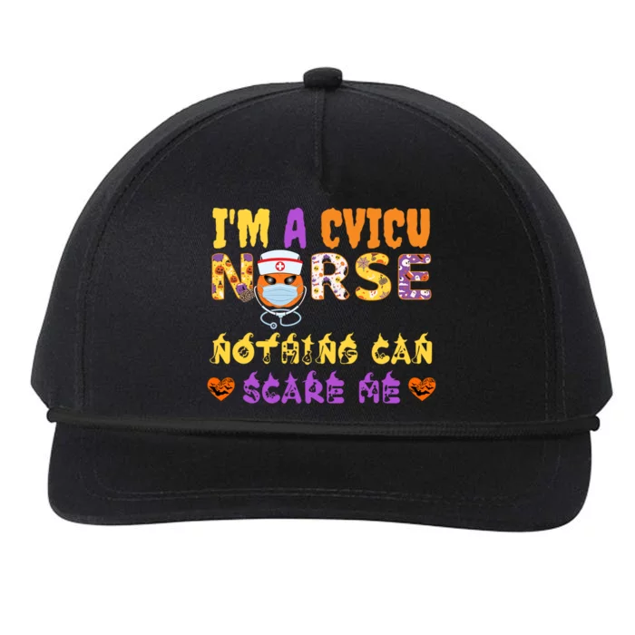 Im A Cvicu Nurse Nothing Can Scare Me Halloween Spooky Funny Cool Gift Snapback Five-Panel Rope Hat