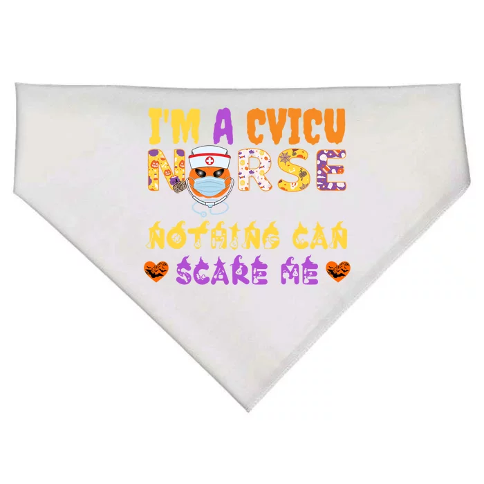 Im A Cvicu Nurse Nothing Can Scare Me Halloween Spooky Funny Cool Gift USA-Made Doggie Bandana