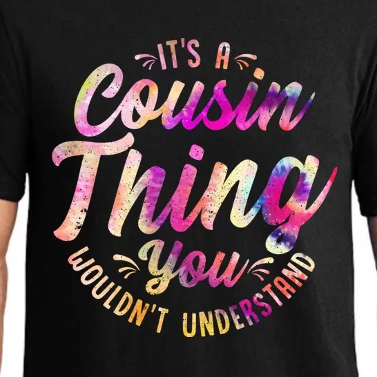 It's A Crazy Cousin Thing Rad Hippie Tie Dye Retro Squad Cute Gift Pajama Set