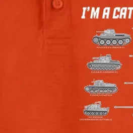 I'm A Cat Person WWII German Tanks Dry Zone Grid Performance Polo