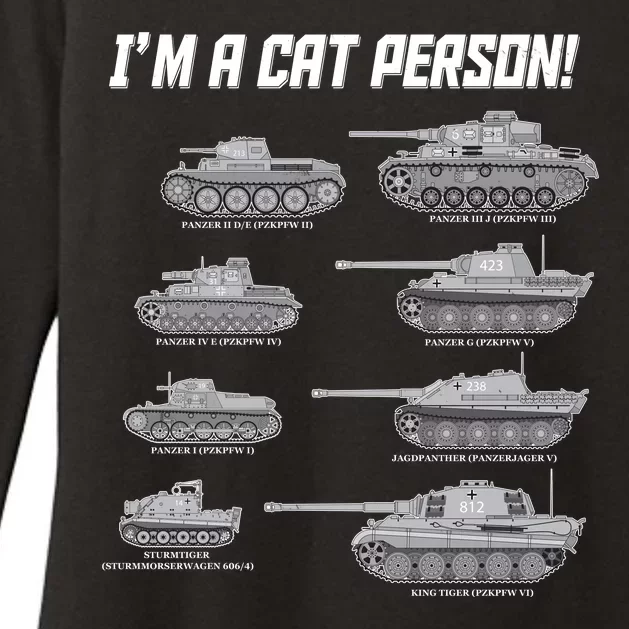 I'm A Cat Person WWII German Tanks Womens CVC Long Sleeve Shirt