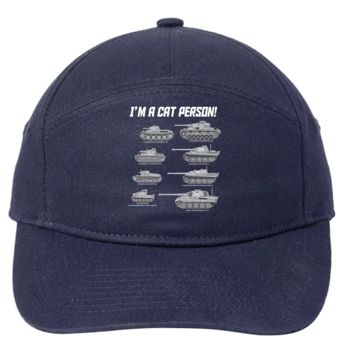 I'm A Cat Person WWII German Tanks 7-Panel Snapback Hat