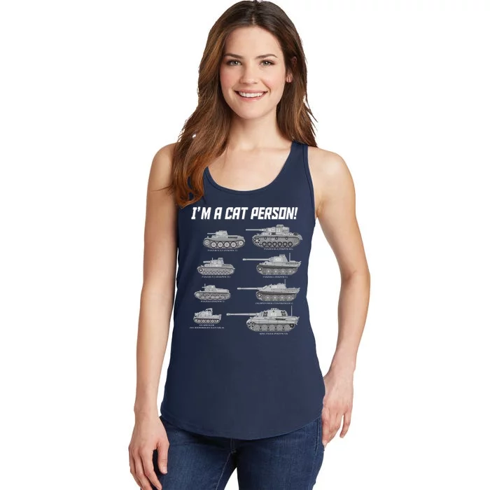 I'm A Cat Person WWII German Tanks Ladies Essential Tank