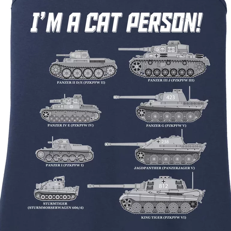 I'm A Cat Person WWII German Tanks Ladies Essential Tank