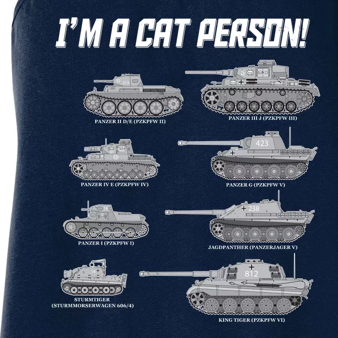 I'm A Cat Person WWII German Tanks Women's Racerback Tank