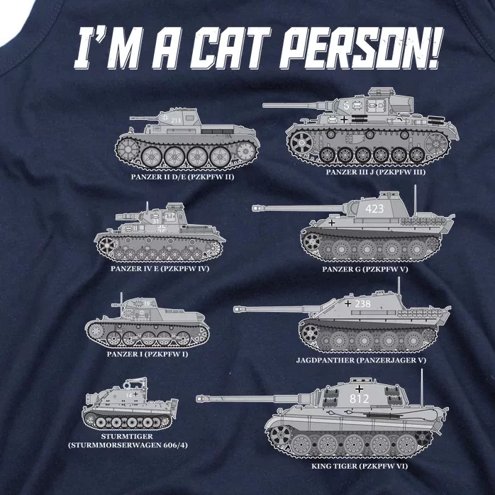 I'm A Cat Person WWII German Tanks Tank Top