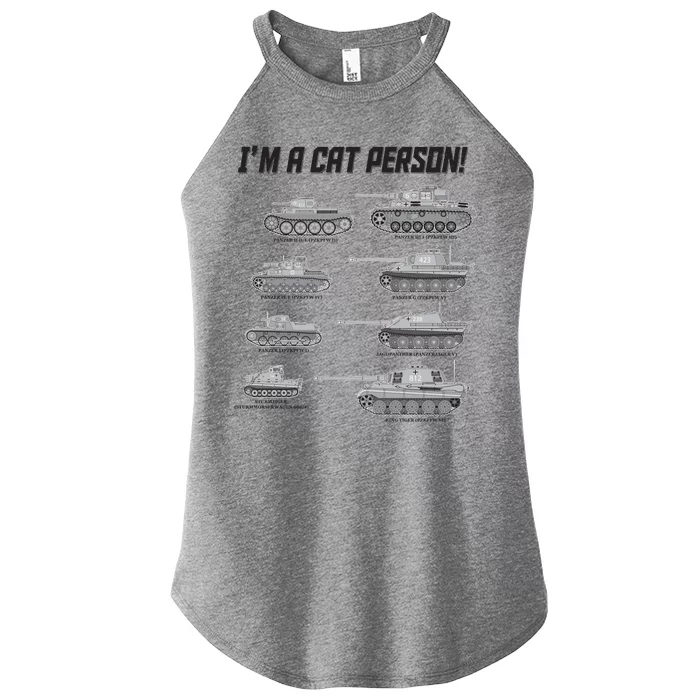 I'm A Cat Person WWII German Tanks Women’s Perfect Tri Rocker Tank