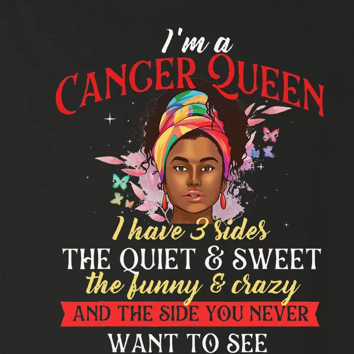 I'm A Cancer Queen Horoscope Zodiac Sign Astrology Toddler Long Sleeve Shirt