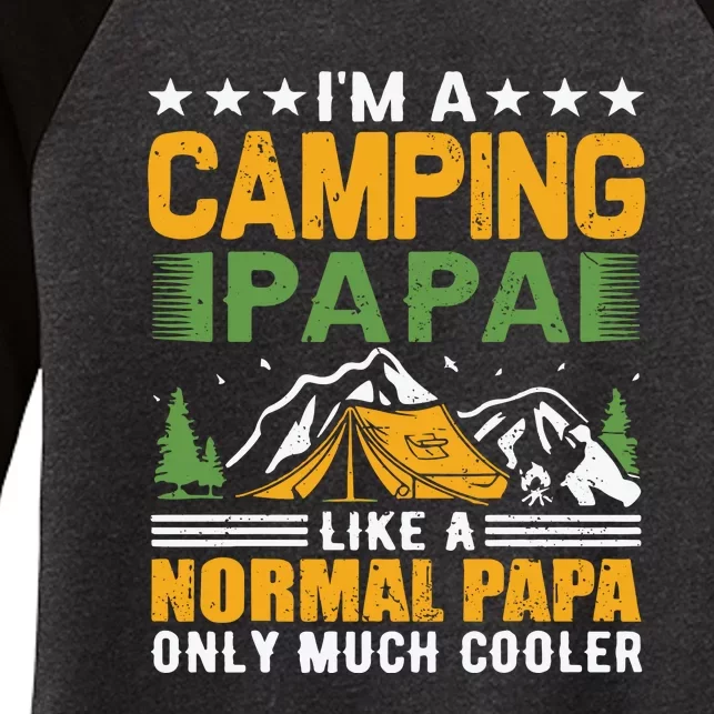 I´m A Camping Papa Like A Normal Papa Only Much Cooler Women's Tri-Blend 3/4-Sleeve Raglan Shirt