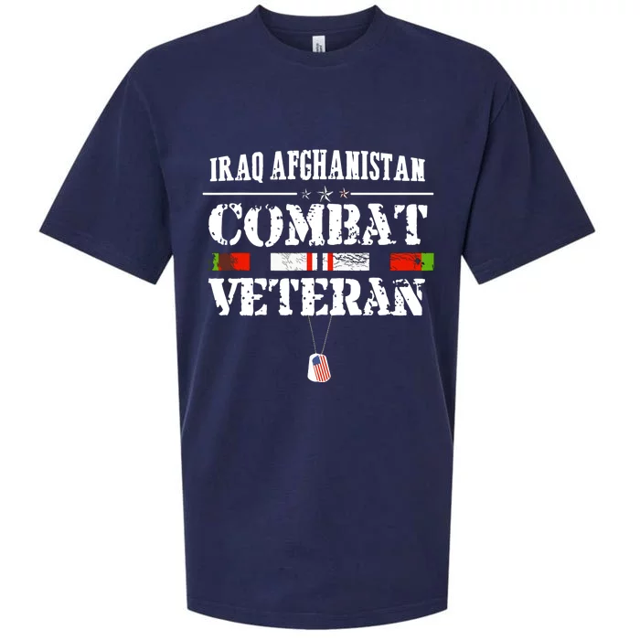 Iraq Afghanistan Combat Veteran Vintage Sueded Cloud Jersey T-Shirt