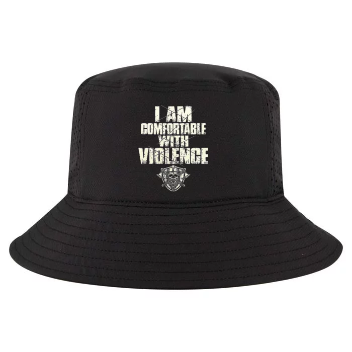 I Am Comfortable With Violence Cool Comfort Performance Bucket Hat