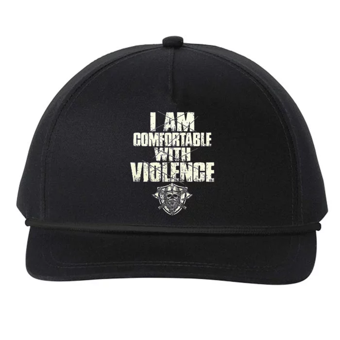 I Am Comfortable With Violence Snapback Five-Panel Rope Hat